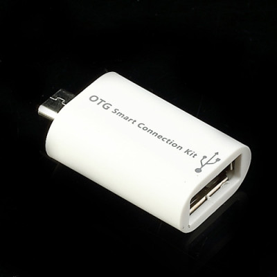 Добави още лукс USB кабели OTG micro адаптер - micro USB към USB за Galaxy S4 I9500 / S4 I9505 / Motorola и др бял